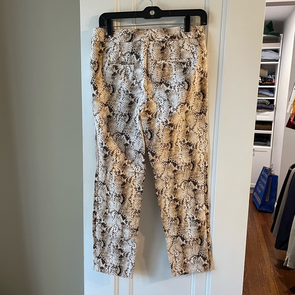 Animal print pants. Front zip with hook and eye closure. 97/3 cotton/ spandex. - Picture 3 of 3